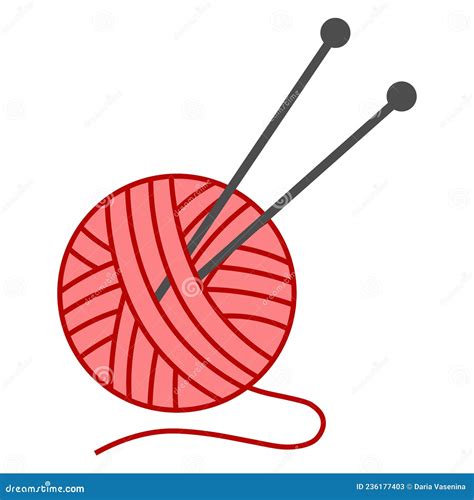 Balls Of Yarn With Knitting Needles Stock Vector Illustration Of Knit
