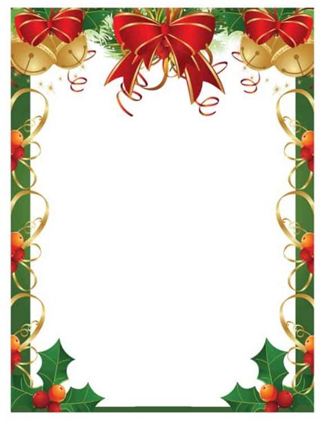 A4 Christmas Borders Free Clip Art Library
