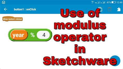 1) add a custom view named window.you can name it according to your wish. How to use modulus arithmetic operator block in Sketchware? - YouTube