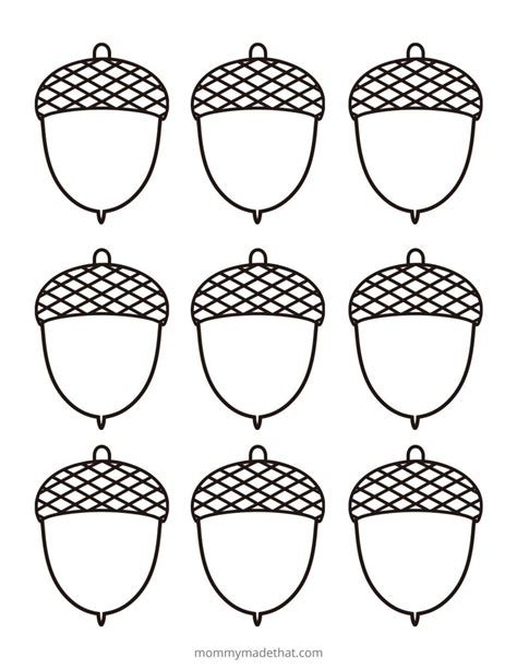 Free Acorn Template Printables Acorn Crafts Preschool Fall Preschool