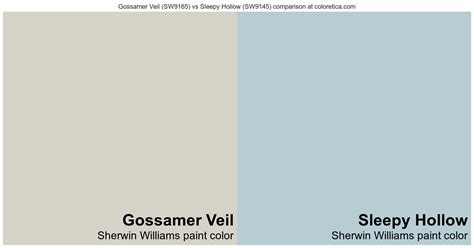 Sherwin Williams Gossamer Veil Vs Sleepy Hollow Color Side By Side