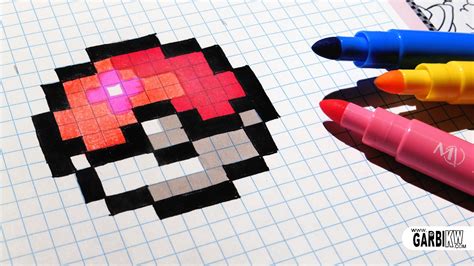 Handmade Pixel Art How To Draw Easy Pokeball Pixelart