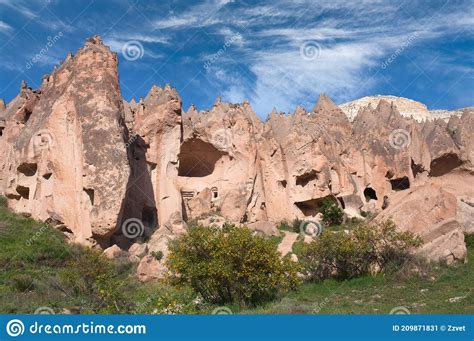 Unique Geological Formations In Zelve Valley Cappadocia Central