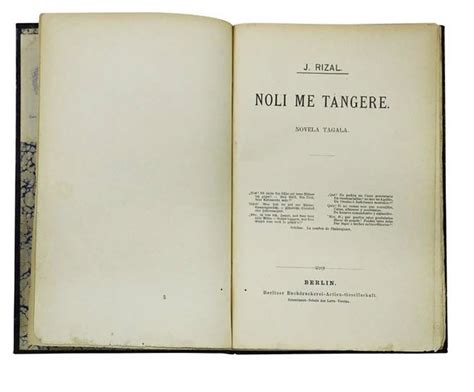 Jose Rizal Noli Me Tangere First Edition 1886 Flickr