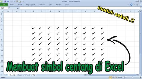 Cara Buat Simbol Centang Di Excel Tutorial Excel Simplenewsvideo