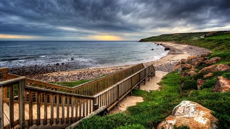 Wooden Walkway To The Beach Hdr 1920 X 1080