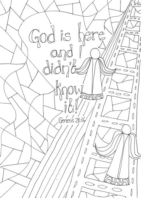 The old testament jacob's dream. Free Printable Jacobs Ladder Coloring Page - flower wallpaper