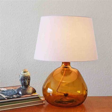 grehom table lamp base bubble orange 32 cm recycled glass lamp base table lamp base table