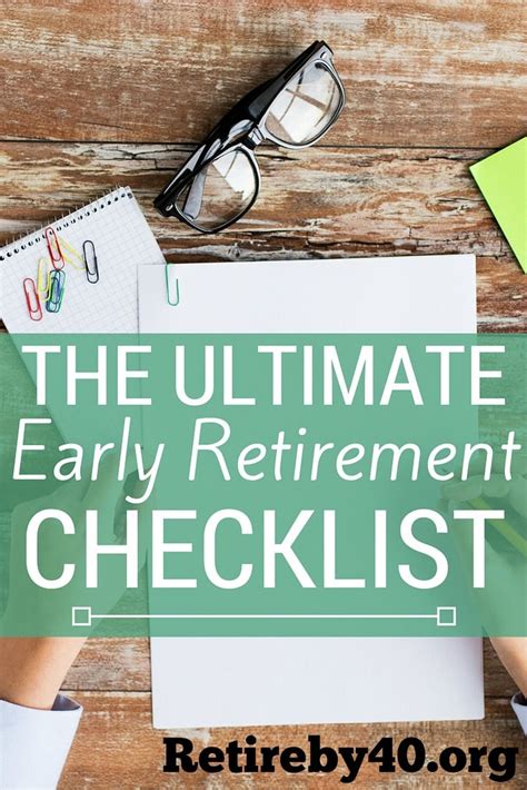 The Ultimate Early Retirement Checklist Retire By 40