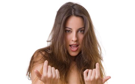 Lorena Garcia Brunette Long Hair Women Indoors Implied Nude