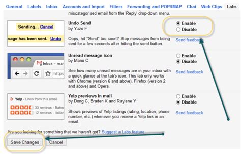 Setup Undo Feature In The Gmail