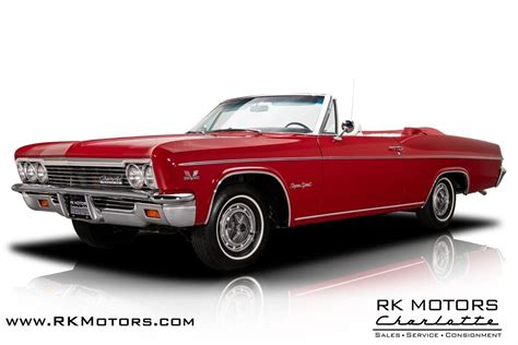 1966 Chevrolet Impala Ss Regal Red Convertible 396 V8 3 Speed Automatic