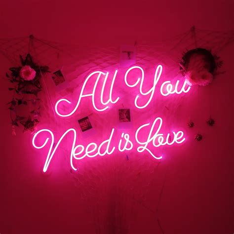 Neon Signs Custom All You Need Is Love Light Room Wall Decor Etsy