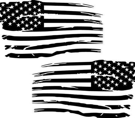 Distressed American Flag Premium Vinyl Decal Ebay American Flag