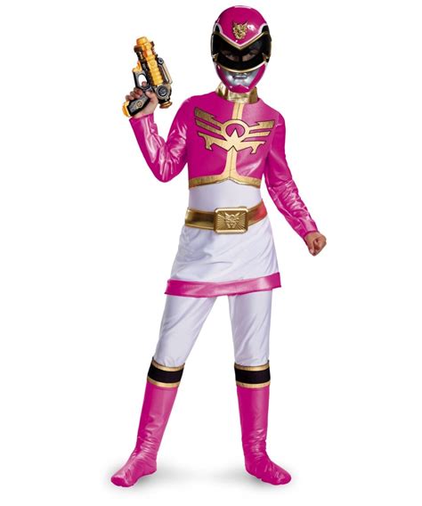 Power Ranger Pink Megaforce Kids Movie Costume Superhero Girls Costumes