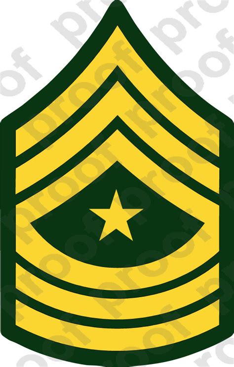 Sticker Rank Us Army E9 Sergeant Major Ebay