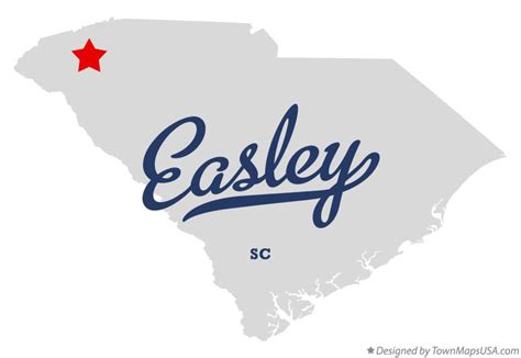 Map Of Easley Sc South Carolina
