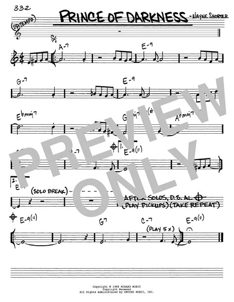 Prince Of Darkness Sheet Music Direct