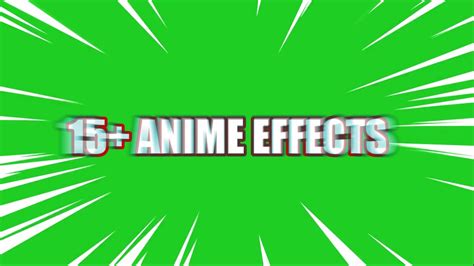 Green Screen Anime 15 Effects 4k Free Download Link Youtube