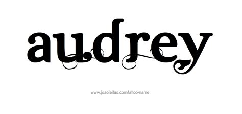 Audrey Name Tattoo Designs