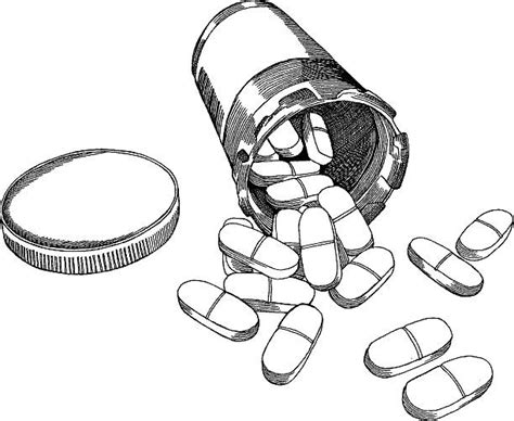 Drawing Of A Pill Bottles Stock Photos Pictures And Royalty Free Images
