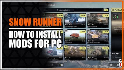 Snowrunner How To Install Mods Update Pc 2020 Youtube