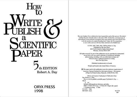 How To Write And Publish A Scientific Paper Ppt