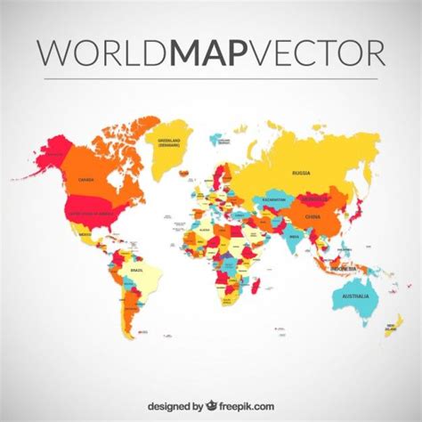 Color Mapa Del Mundo Vector Gratis Mapa Del Mundo En 2019 Mapa