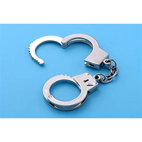 2 Pcs Mini Handcuffs Metal Keychain Keyring Silver Ebay