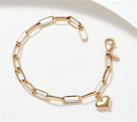Eternagold Paperclip Chain Motif Bracelet 14k Gold 24 26g