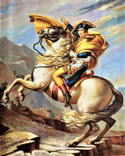 Napoleon Crossing The Alps By Jacques Louis David Oil Painting