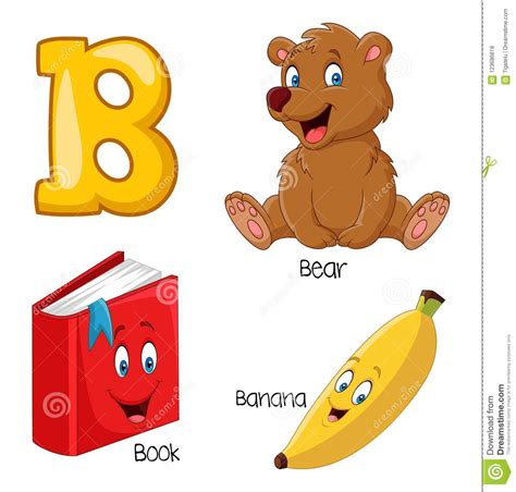 Cartoon B Alphabet Stock Vector Illustration Of Language 123696818