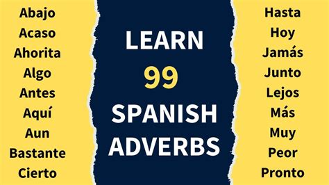 Spanish Adverbs Youtube