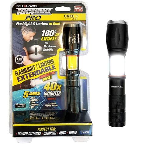 2 Pack Bell Howell Taclight Pro Lantern Flashlight With Zoom
