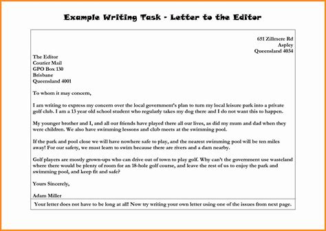 The format of an informal letter should include the following things answer: Formal Letter To News Editor | Letters - Free Sample Letters