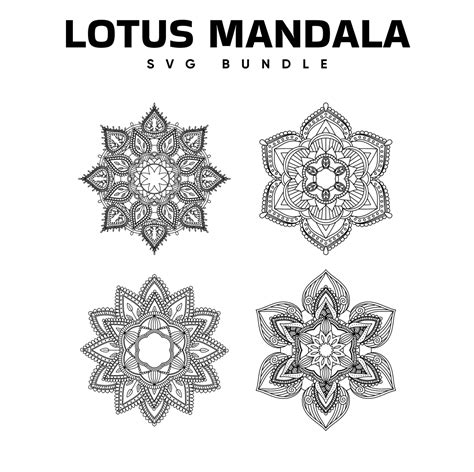 Lotus Mandala SVG Free – MasterBundles