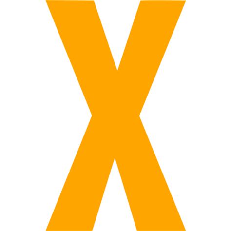 Orange Letter X Icon Free Orange Letter Icons