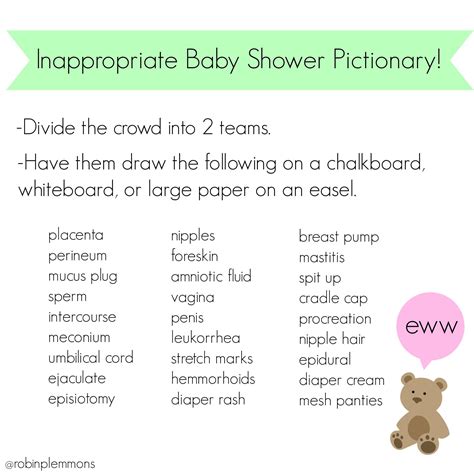 Sep 23, 2016·1 min read. Inappropriate Baby Shower Pictionary! Because all those ...