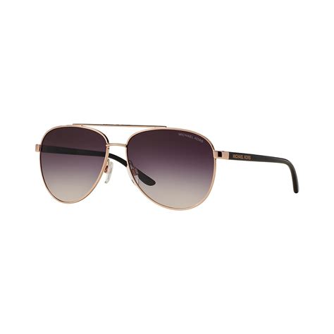 michael kors hvar mk 5007 1099 36 rose gold gray gradient aviator new sunglasses best fashion