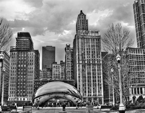 Chicago Skyline In Black And White Photograph By Tammy Wetzel