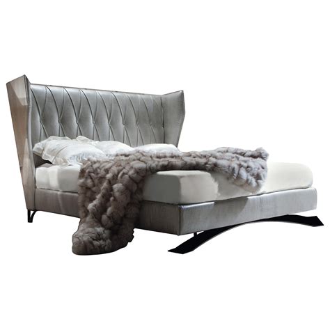 Giorgio Collection Italian Contemporary Upholstered King Bed Leather