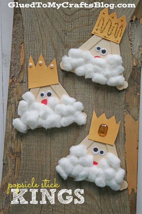 Popsicle Stick Kings Kid Craft Popsicle Stick Crafts For Kids Bible