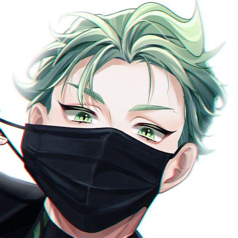 Twitter Anime Green Hair Handsome Anime Guys Anime Boy Hair