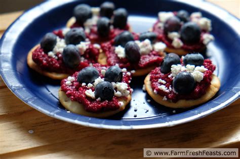 Farm Fresh Feasts Red White And Blue Savory Appetizer Beet Blueberry