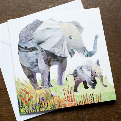 Elephants Greetings Card By Kate Slater