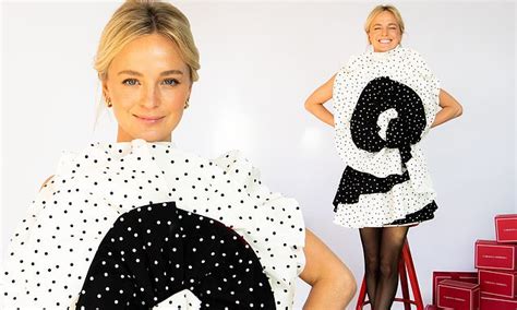 Nadia Fairfax Makes A Fashion Statement In A Black And White Polkadot Frock Daily Mail Online