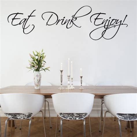 Eat Drink Enjoy Wall Sticker Quote Wall Chimp Uk