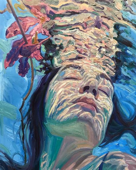 Face Up 36x24 In Oil On Canvas 2018 Underwater Art
