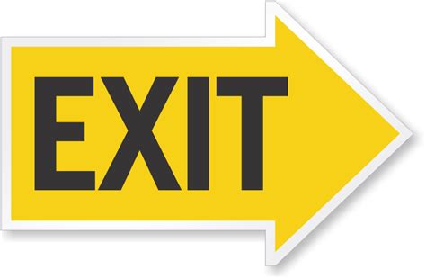 Directional Exit Signs With Arrows Free Pdf
