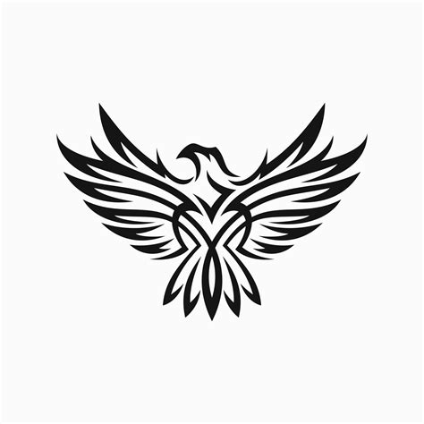 Tribal Eagle Tattoo Vector Illustration Eagle Stock Vector 7924004